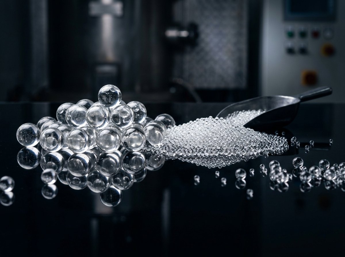 Grinding Glass Beads